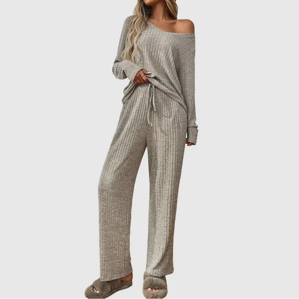 Elegant Gray Women's Lounge Set